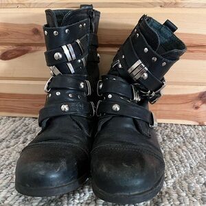 Black Moto Boots